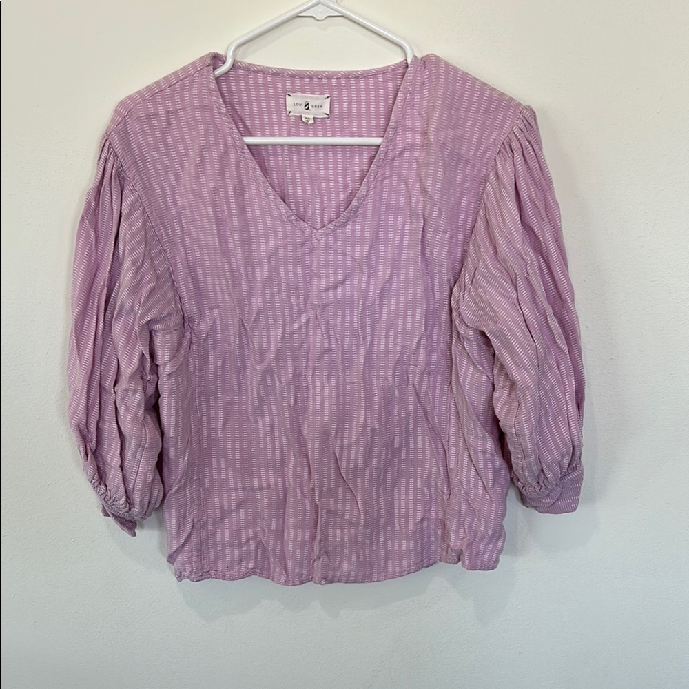 Women's Pink V-Neck Top